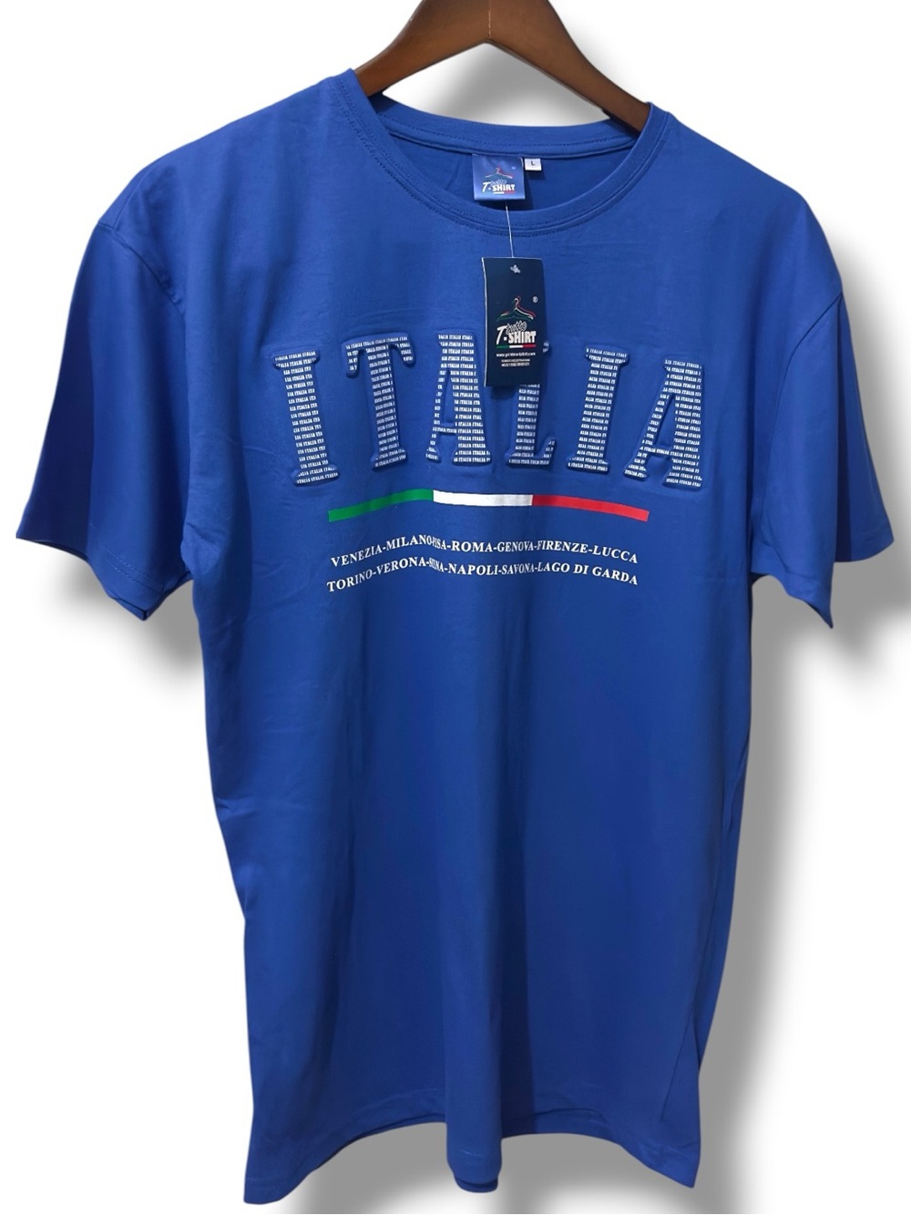 Tutto | NWT 100% Cotton Royal Blue Italia Flag Unisex Graphic T-Shirt (size L)